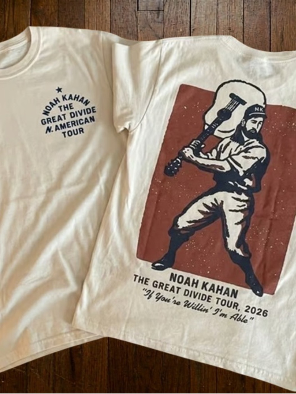 Noah Kahan "The Great Divide Tour" Graphic Tee - ivory